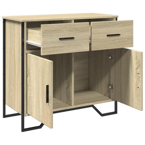 Skænk 79,5x35,5x74,5 cm konstrueret træ sonoma-eg
