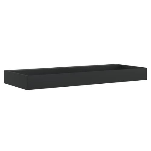 Håndvask 120x46x11 cm mineralstøbt/marmorstøbt matsort