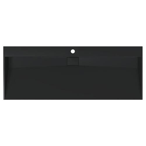 Håndvask 120x46x11 cm mineralstøbt/marmorstøbt matsort