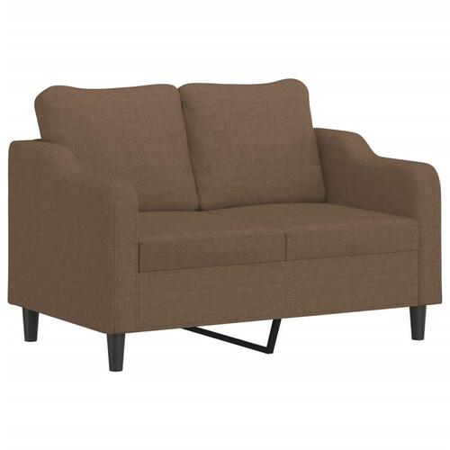 2 personers sofa med hynder stof brun