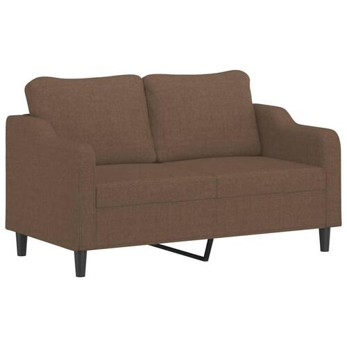 2 personers sofa med hynder stof brun