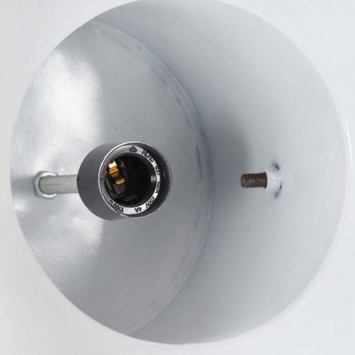 Industriel hængelampe 25 W rund 42 cm E27 mangotræ hvid