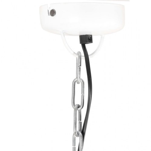 Industriel hængelampe 25 W rund 42 cm E27 mangotræ hvid