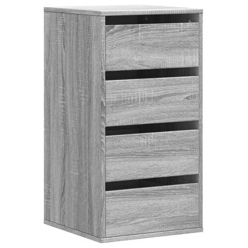 Kommode til hjørne 40x41x76 cm konstrueret træ grå sonoma-eg