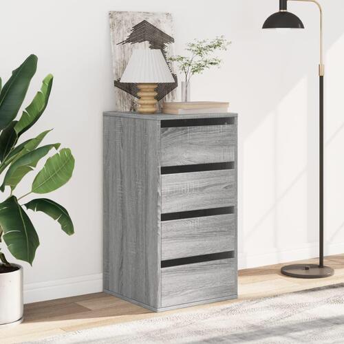 Kommode til hjørne 40x41x76 cm konstrueret træ grå sonoma-eg