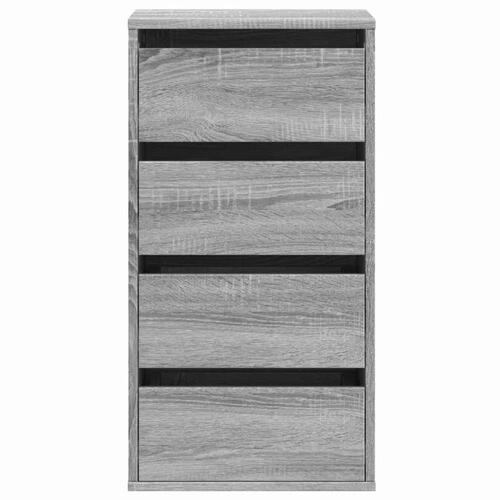 Kommode til hjørne 40x41x76 cm konstrueret træ grå sonoma-eg