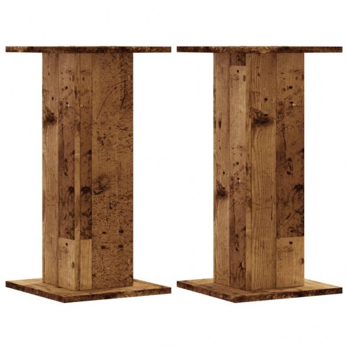 Plantestativer 2 stk. 30x30x60 cm konstrueret træ antikt træ