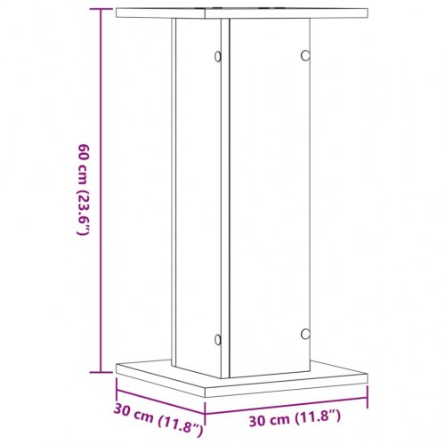 Plantestativer 2 stk. 30x30x60 cm konstrueret træ hvid