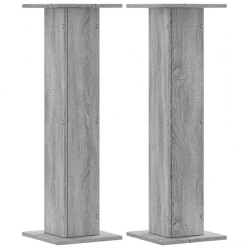 Plantestativer 2 stk. 30x30x95 cm konstrueret træ grå sonoma-eg