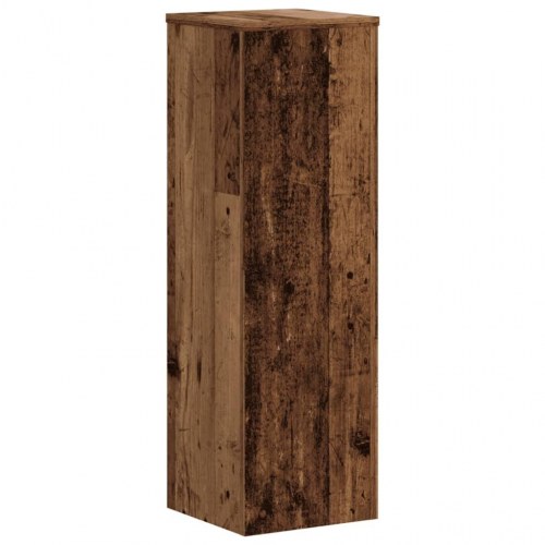 Plantestativer - 2 stk. 25×25×80 cm i konstrueret træ, antikt træ