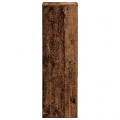 Plantestativer - 2 stk. 25×25×80 cm i konstrueret træ, antikt træ