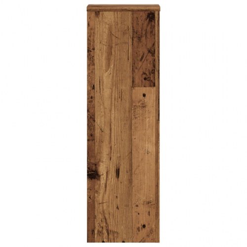 Plantestativer - 2 stk. 25×25×80 cm i konstrueret træ, antikt træ