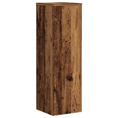 Plantestativer - 2 stk. 25×25×80 cm i konstrueret træ, antikt træ