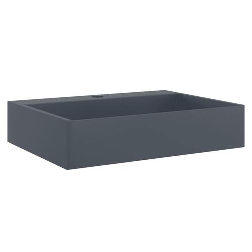 Håndvask 50x38x11 cm mineralstøbt/marmorstøbt antracitgrå