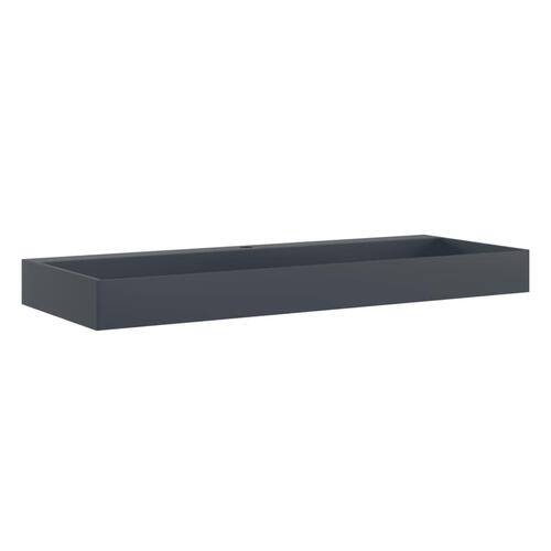 Håndvask 120 x 46 x 11 cm mineralstøbt/marmorstøbt antracitgrå