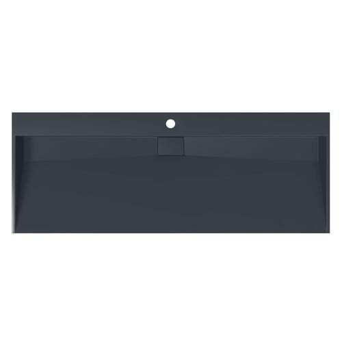 Håndvask 120 x 46 x 11 cm mineralstøbt/marmorstøbt antracitgrå
