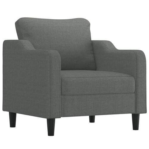 Sofasæt 4 dele med puder stof mørkegrå