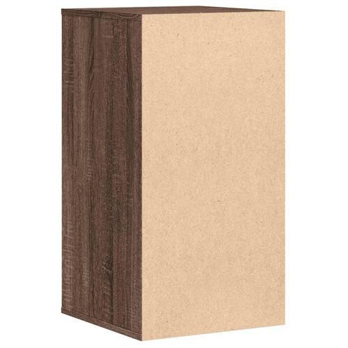 Kommode til hjørne 40x41x76cm konstrueret træ brun egetræsfarve