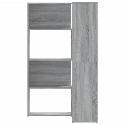 Bogreol til hjørne 85x85x140 cm 4 hylder konstrueret træ