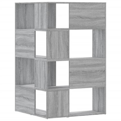 Bogreol til hjørne 85x85x140 cm 4 hylder konstrueret træ