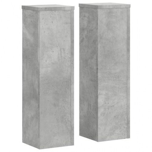 Plantestativer 2 stk. 17×17×60 cm i konstrueret træ - betongrå