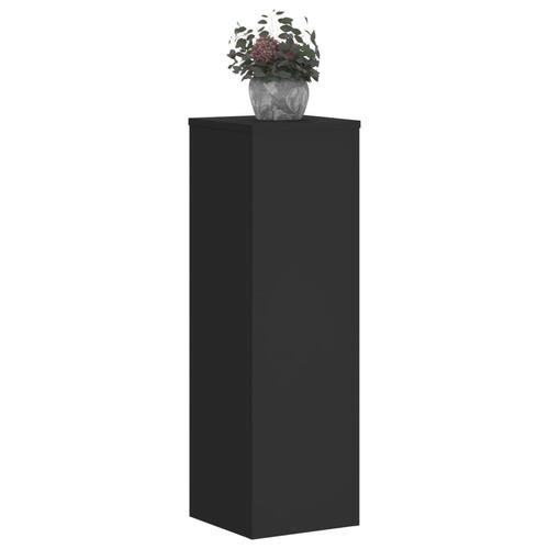Plantestativer 2 stk. 25x25x80 cm konstrueret træ sort