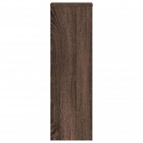 Plantestativer 2 stk. 25x25x80 cm konstrueret træ brunt eg