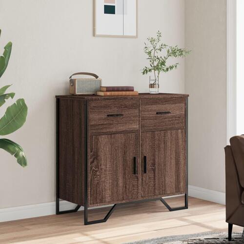 Skænk 79,5x35,5x74,5 cm konstrueret træ brun egetræsfarve