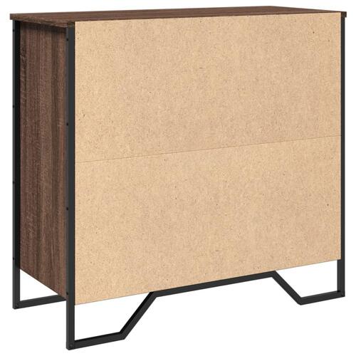 Skænk 79,5x35,5x74,5 cm konstrueret træ brun egetræsfarve