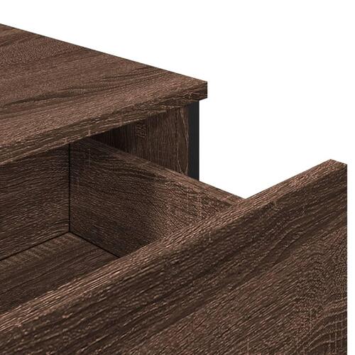 Skænk 79,5x35,5x74,5 cm konstrueret træ brun egetræsfarve