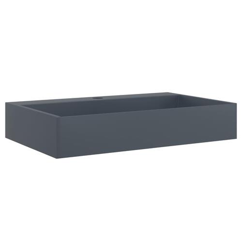 Håndvask 60 x 38 x 11 cm mineralstøbt/marmorstøbt antracitgrå