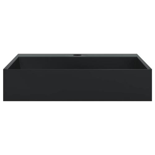 Håndvask 50x38x11 cm mineralstøbt/marmorstøbt matsort