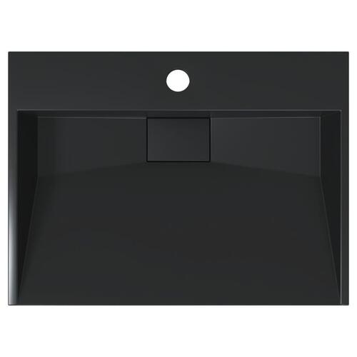 Håndvask 50x38x11 cm mineralstøbt/marmorstøbt matsort