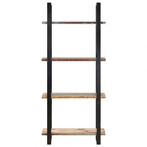 Bogreol med 4 hylder 80x40x180 cm massivt genbrugstræ