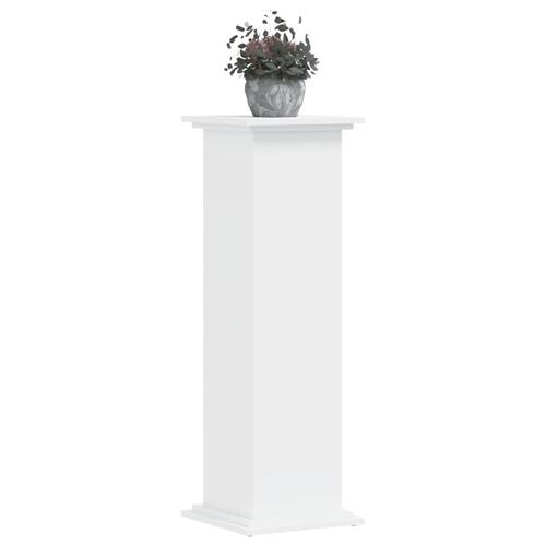 Plantestativ 33x33x100 cm konstrueret træ hvid
