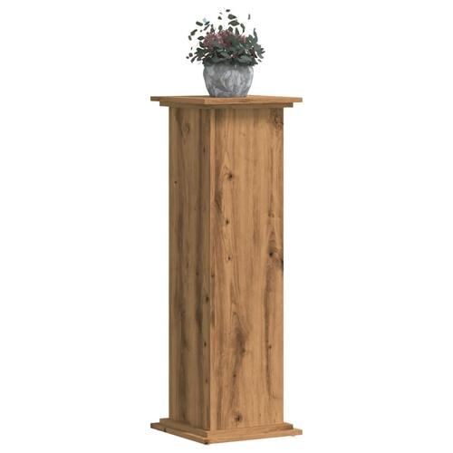 Plantestativ 33x33x100 cm konstrueret træ gammelt egetræslook