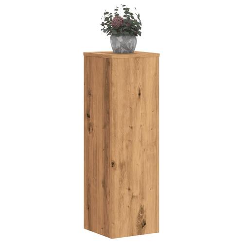 Plantestativer 2 stk. 25x25x80 cm konstrueret træ egetræsfarvet