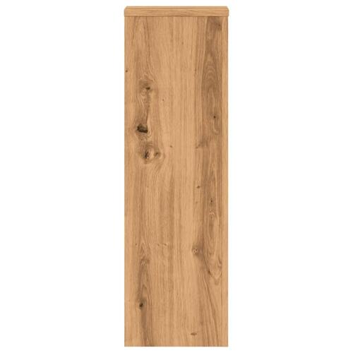 Plantestativer 2 stk. 25x25x80 cm konstrueret træ egetræsfarvet