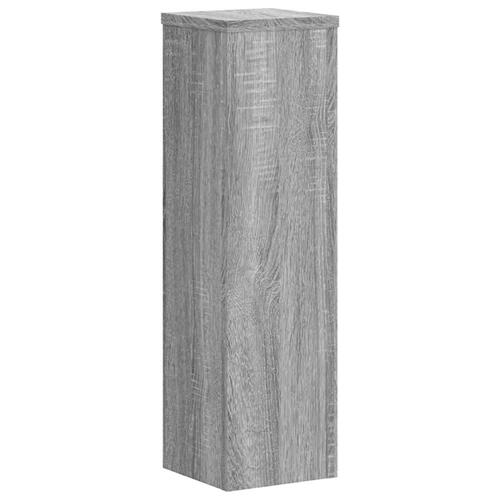 Plantestativer 2 stk. 17x17x60 cm konstrueret træ grå sonoma-eg