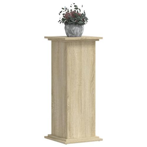 Plantestativ 33x33x80 cm konstrueret træ sonoma-eg