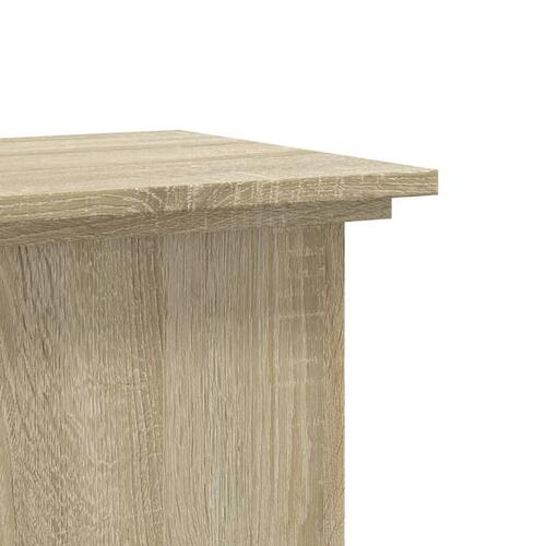 Plantestativ 33x33x80 cm konstrueret træ sonoma-eg