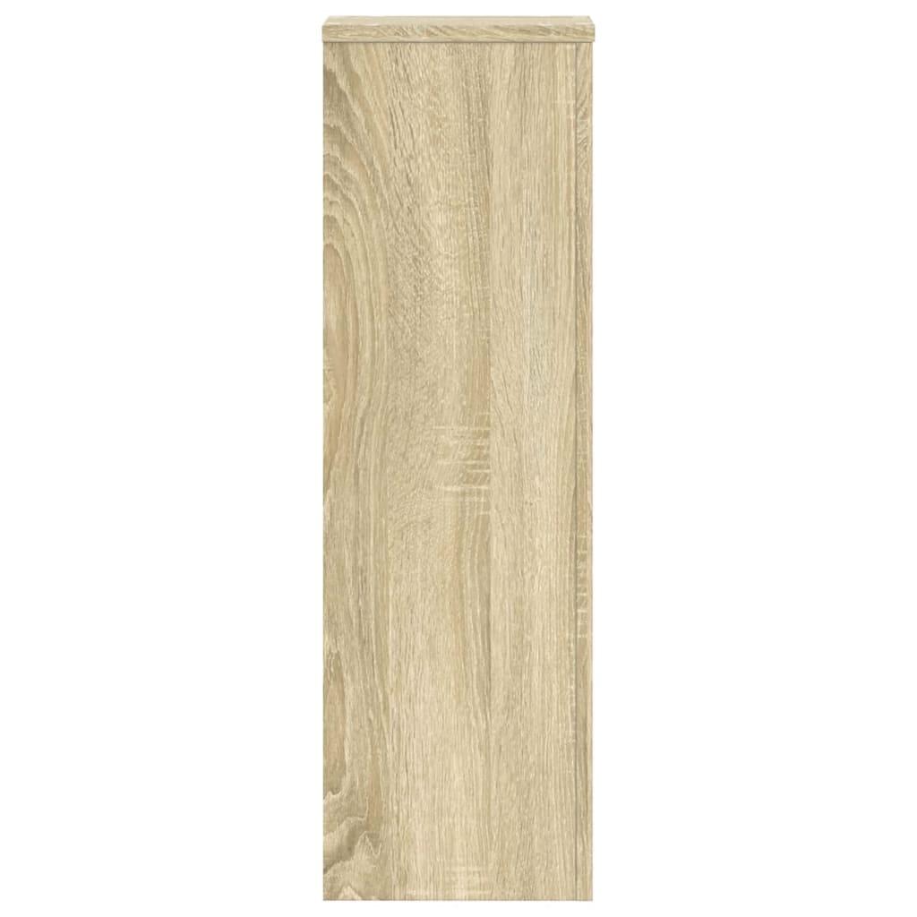 Plantestativer 2 stk. 25x25x80 cm konstrueret træ sonoma-eg