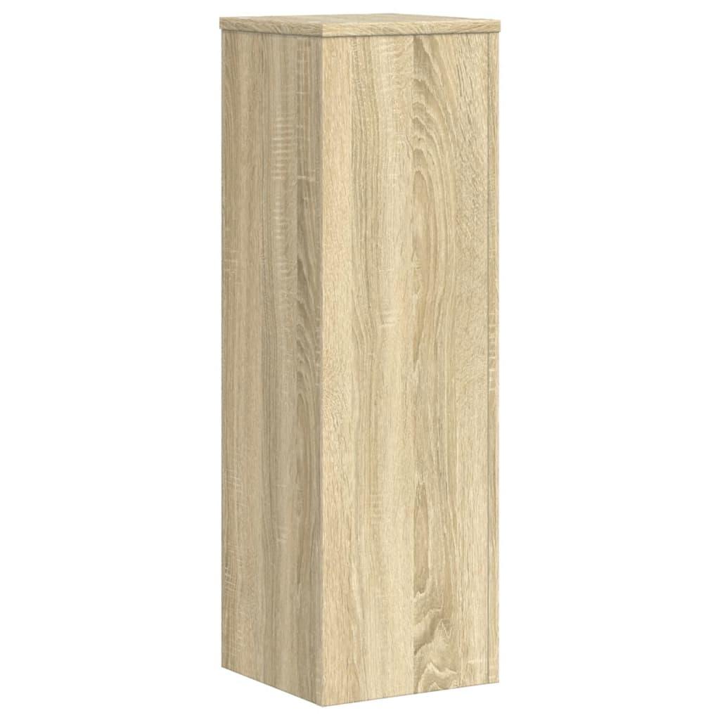 Plantestativer 2 stk. 25x25x80 cm konstrueret træ sonoma-eg