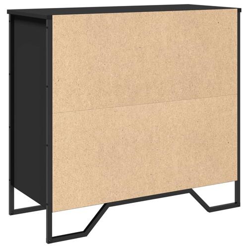 Skænk 79,5x35,5x74,5 cm konstrueret træ sort