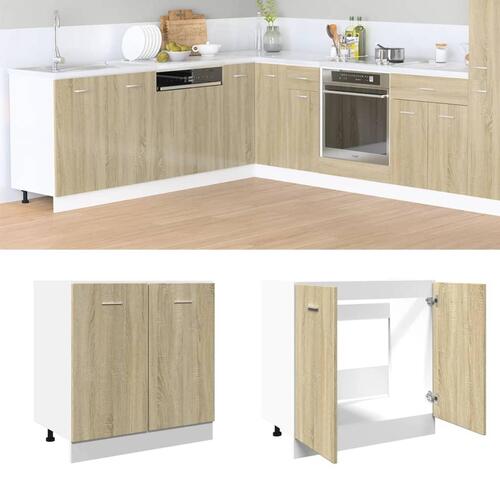 Underskab 80x46x81,5 cm konstrueret træ sonoma-eg