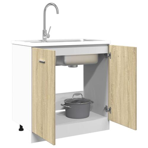 Underskab 80x46x81,5 cm konstrueret træ sonoma-eg