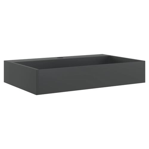 Håndvask 60x38x11 cm mineralstøbt/marmorstøbt matsort