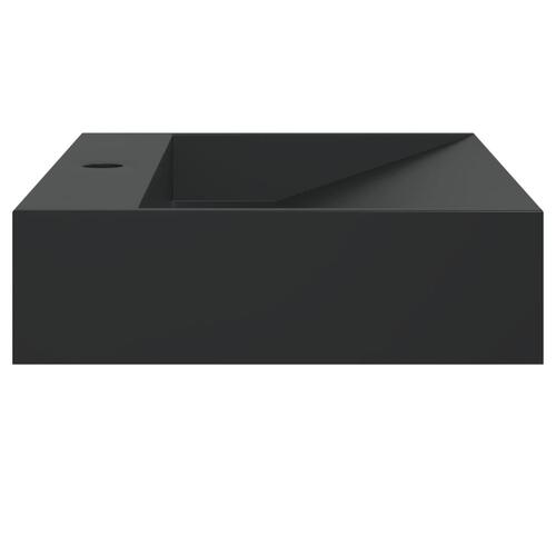Håndvask 60x38x11 cm mineralstøbt/marmorstøbt matsort