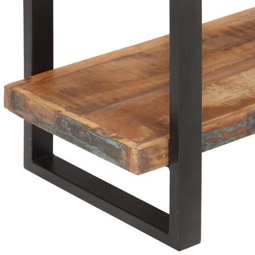 Bogreol med 4 hylder 160x40x180 cm massivt genbrugstræ