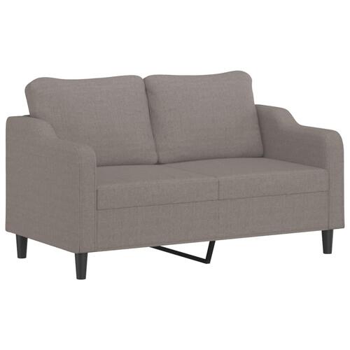 2 personers sofa med puder stof gråbrun